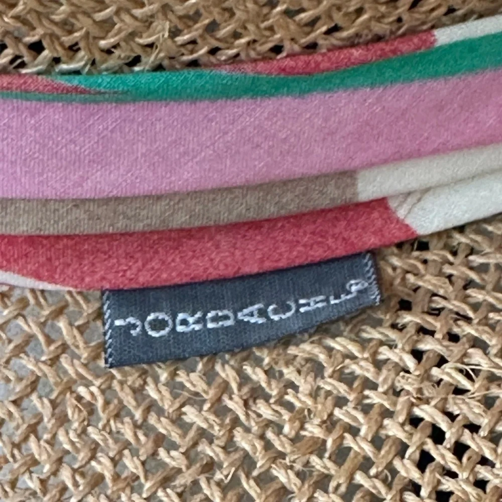 Jordache | Vintage 80’s Straw Fedora with Colorful Band